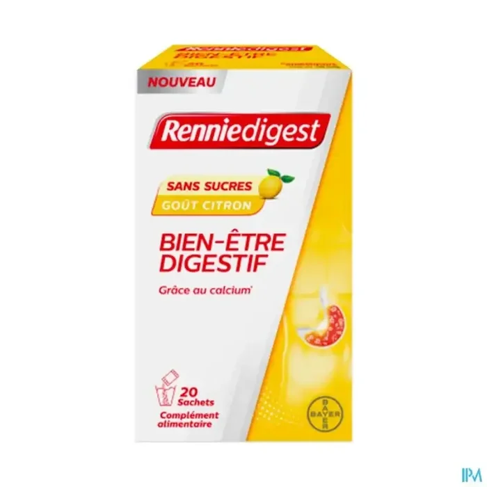 Renniedigest sans sucre citron sachet 20