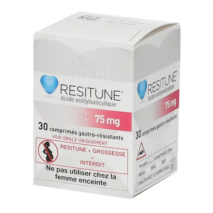 Resitune – Acide acétylsalicylique 75 mg – 30 comprimés