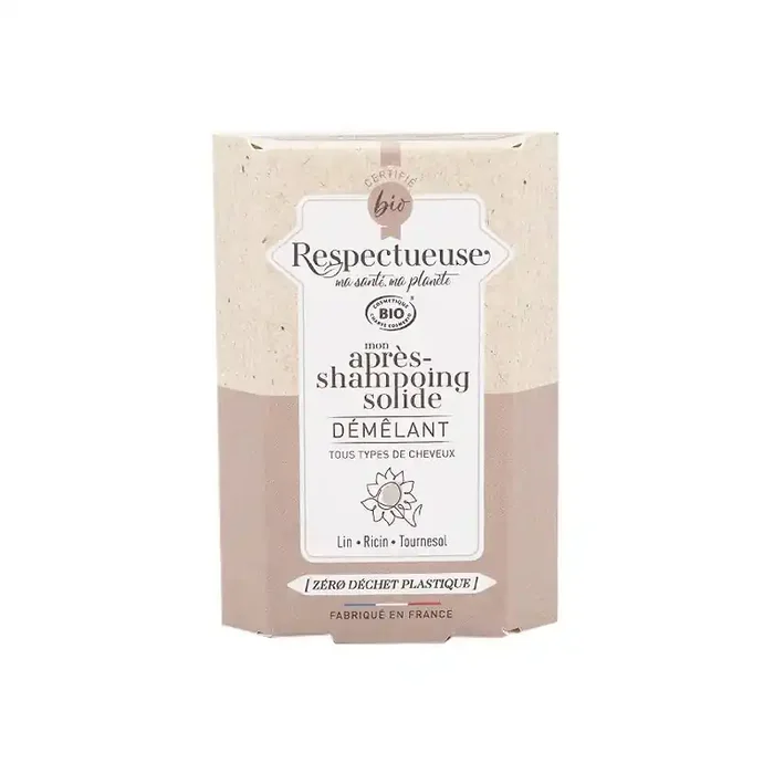 Respectueuse apres-shampoing solide demelant 40gr