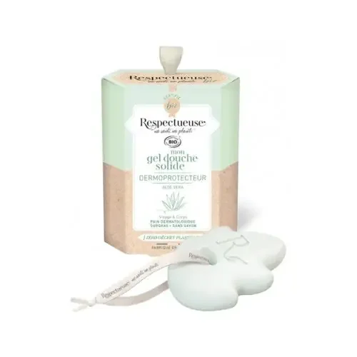 RESPECTUEUSE Gel Douche Solide Dermoprotecteur Aloe Vera – 75 g