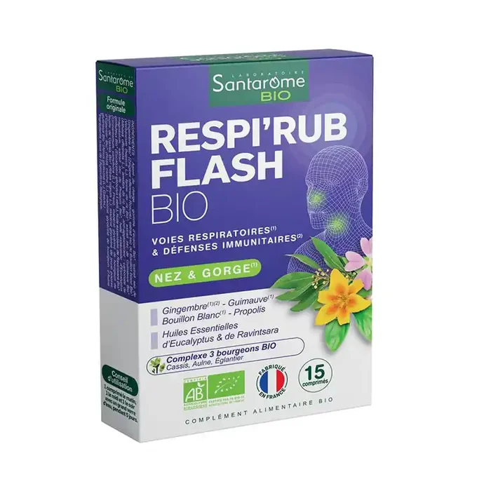 RESPI‘RUB FLASH BIO 15 COMPRIMES SANTARÔME