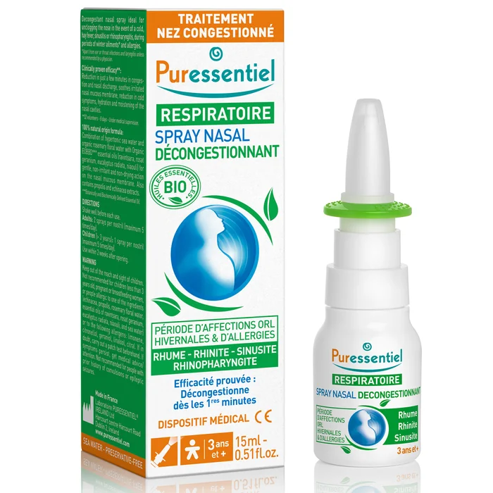Respiratoire – Spray Nasal Décongestionnant aux HE BIO – 15 ml