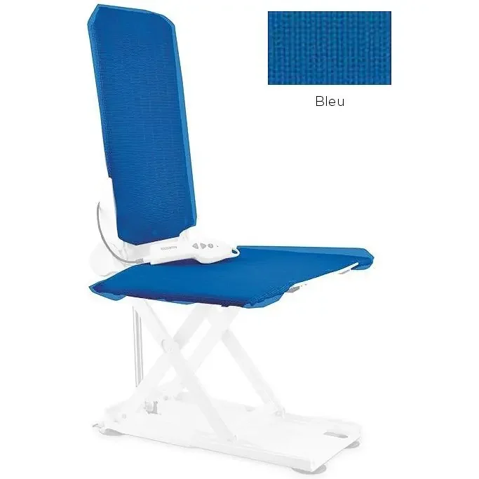 Revêtement complet assise et dossier bleu pour élévateur de bain Aquatec Orca