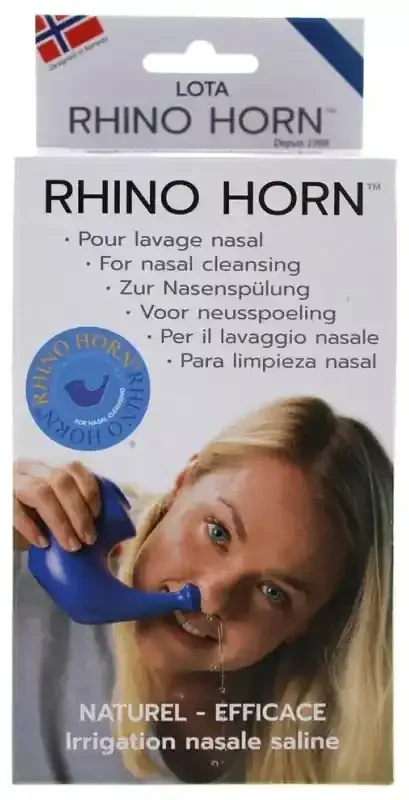 Rhino Horn Adulte Rouge – Lavage de Nez – Couleur Bleu