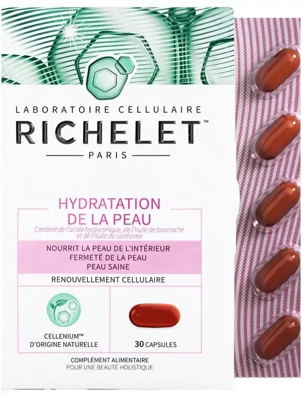 Richelet Hydratation de la Peau Complément Alimentaire 30 Capsules