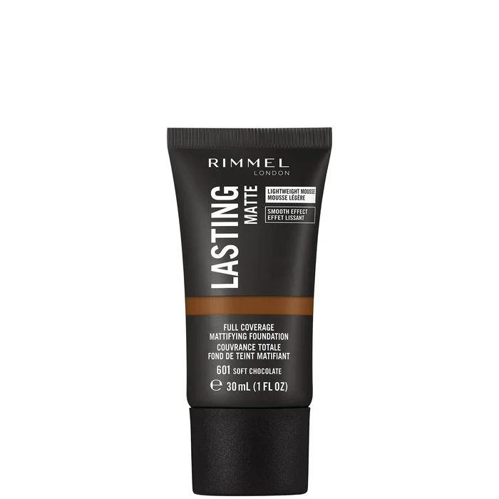 Rimmel London Lasting Matte Foundation – 601 Soft Chocolate