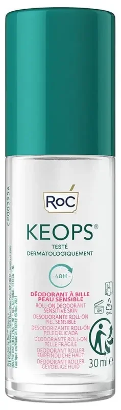 RoC Keops Sensitive Déodorant Roll-On Peaux Sensibles 48H 30 ml