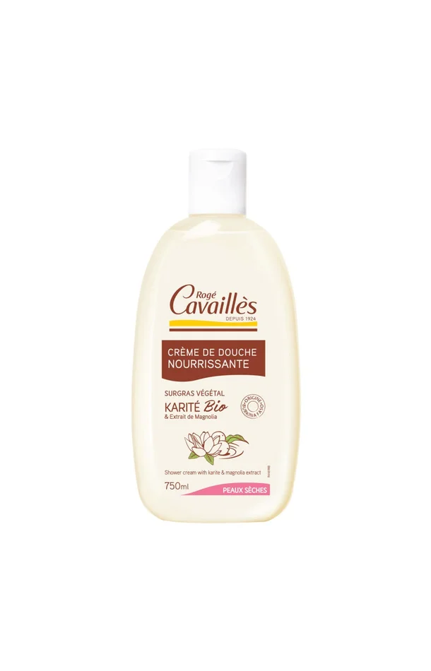 Rogé Cavaillès – Crème de douche nourrissante – Karité bio – Peaux sèches – 750 ml
