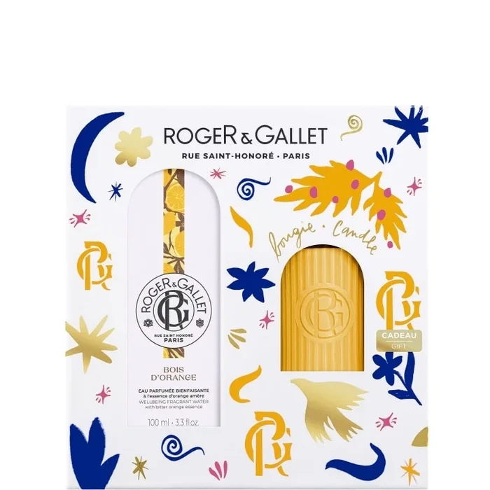 Roger&Gallet Bois d'Orange Coffret Eau Parfumée Bienfaisante – Bougie Parfumée