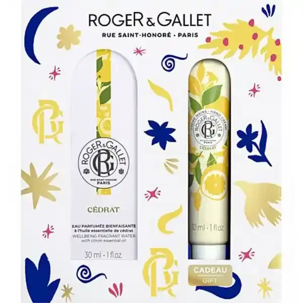 Roger & Gallet Coffret Eau Parfumée Bienfaisante Cédrat 30 ml + Crème Mains 30 ml