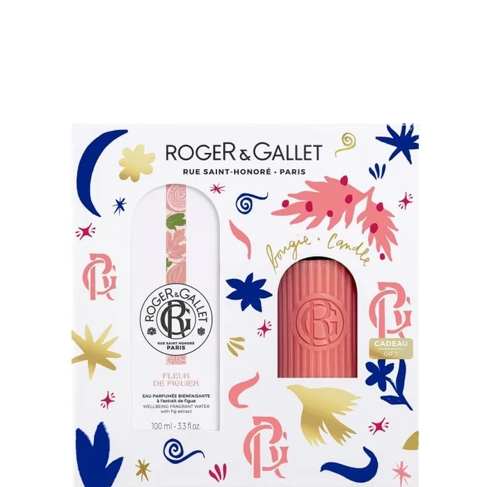 Roger&Gallet Fleur de Figuier Coffret Eau Parfumée Bienfaisante – Bougie Parfumée