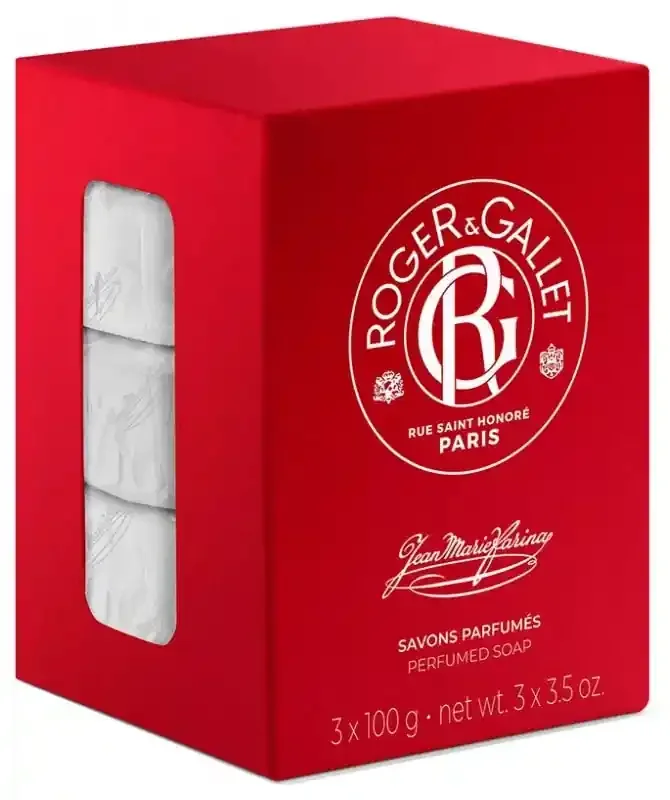 Roger & Gallet Jean-Marie Farina Savons Parfumés Jean Marie Farina – Coffret 3 x 100 g