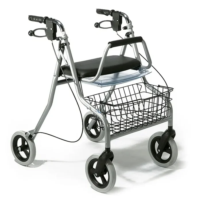 Rollator 4 roues pliant avec assise dossier et panier amovible Vermeiren 275