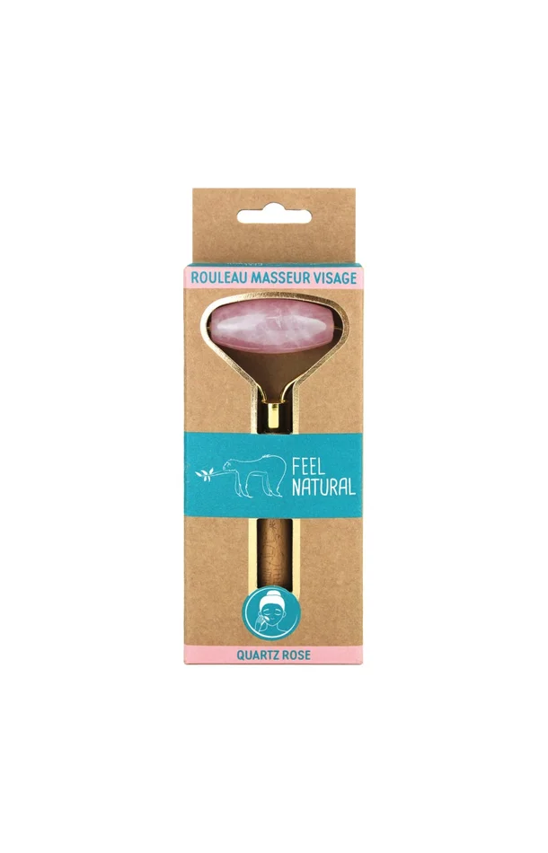 Roller Gua sha – Quartz rose – Visage
