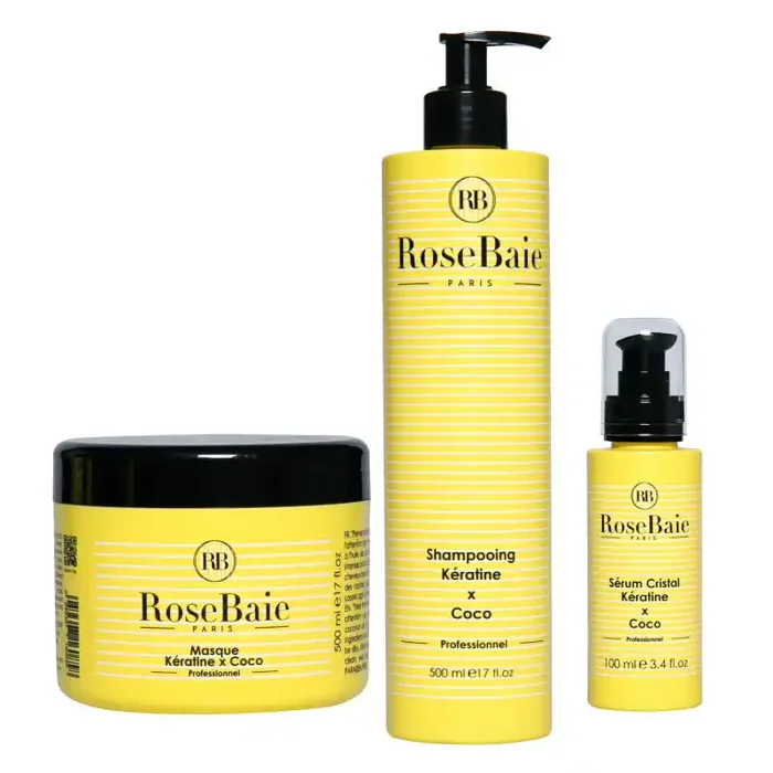 Rose Baie Kit Keratine X Coco (shampoing, masque et serum)