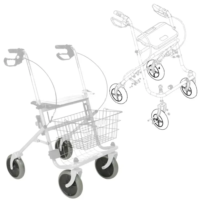 Roue pour avant ou arrière rollator Cristallo ou Migo 2G
