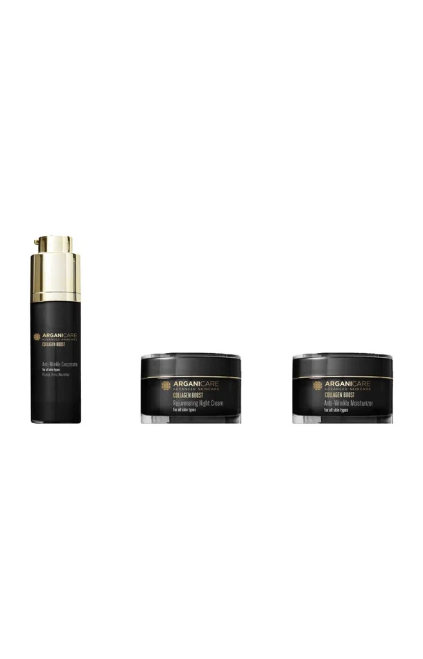 Routine anti-âge – Collagène & huile d’argan – Visage – 3 produits