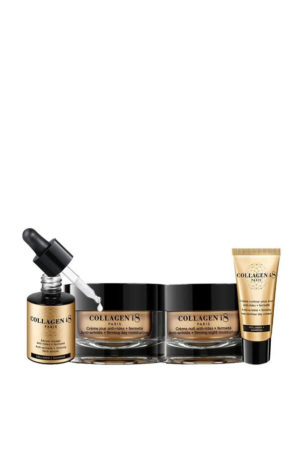 Routine anti-rides & fermeté – Collagène marin & diamant – 4 produits
