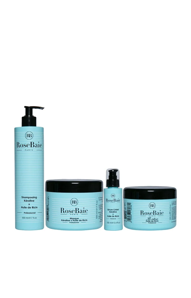 Routine capillaire – Kératine & ricin – 4 produits