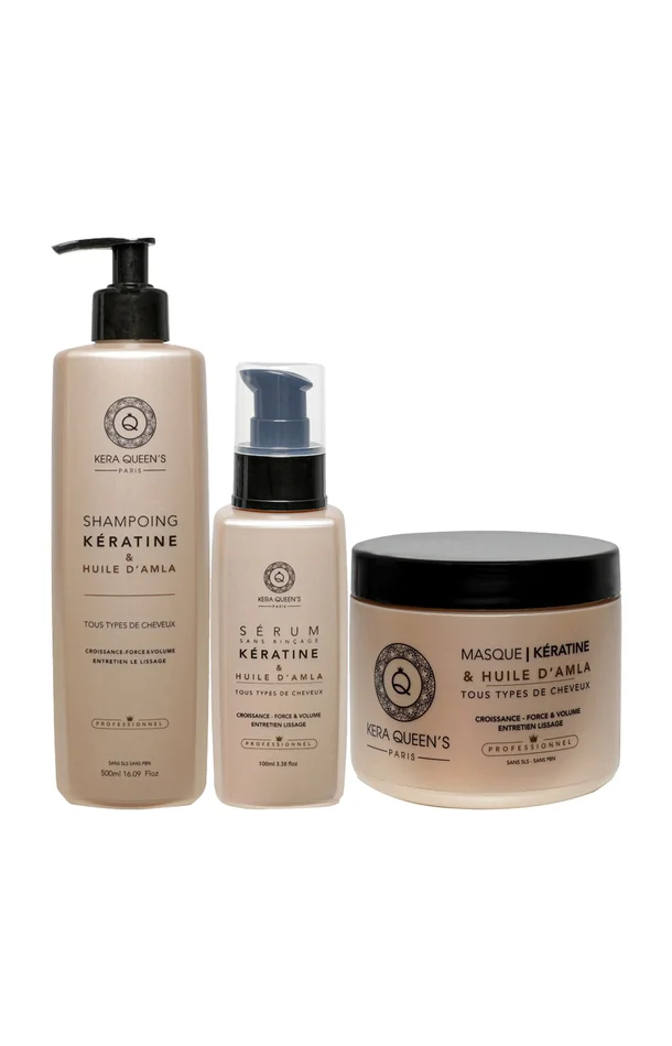 Routine croissance & volume – Kératine & huile d’amla – Tous types de cheveux