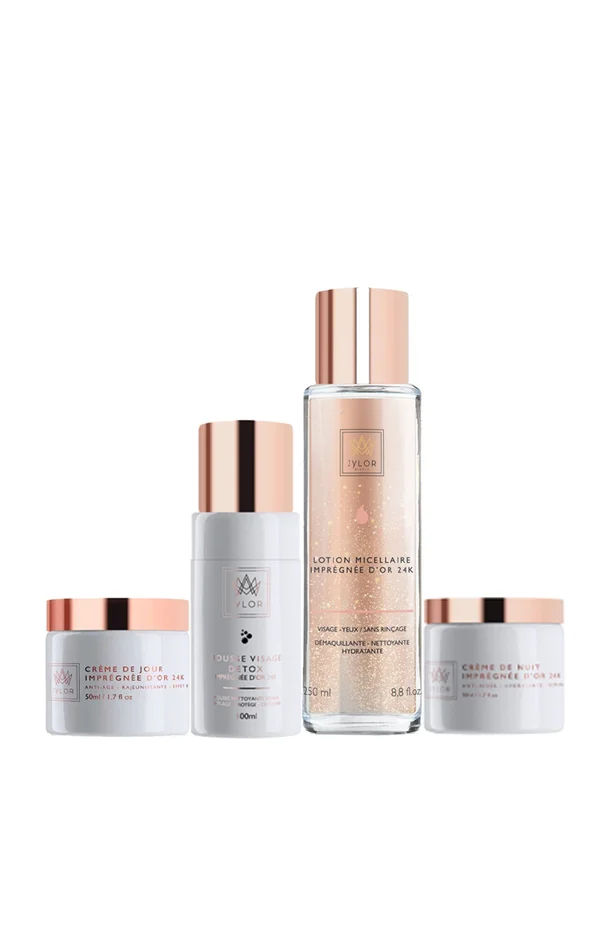 Routine nettoyante & anti-âge – Or 24k – Visage – 4 produits