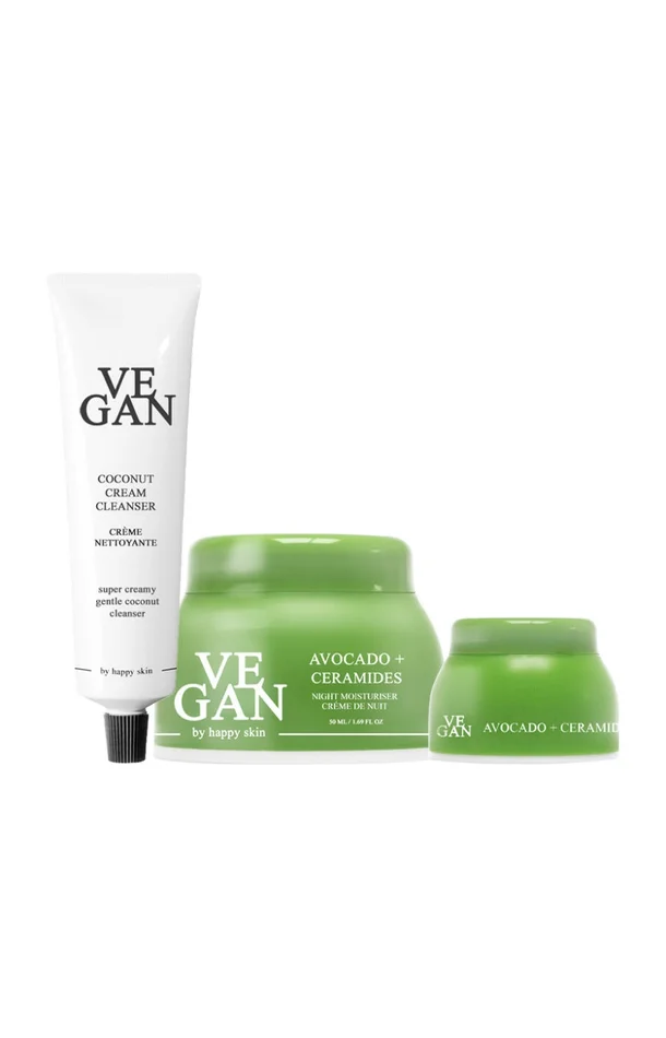 Routine nettoyante & nourrissante – Avocat & noix de coco – Nuit – Tous types de peaux