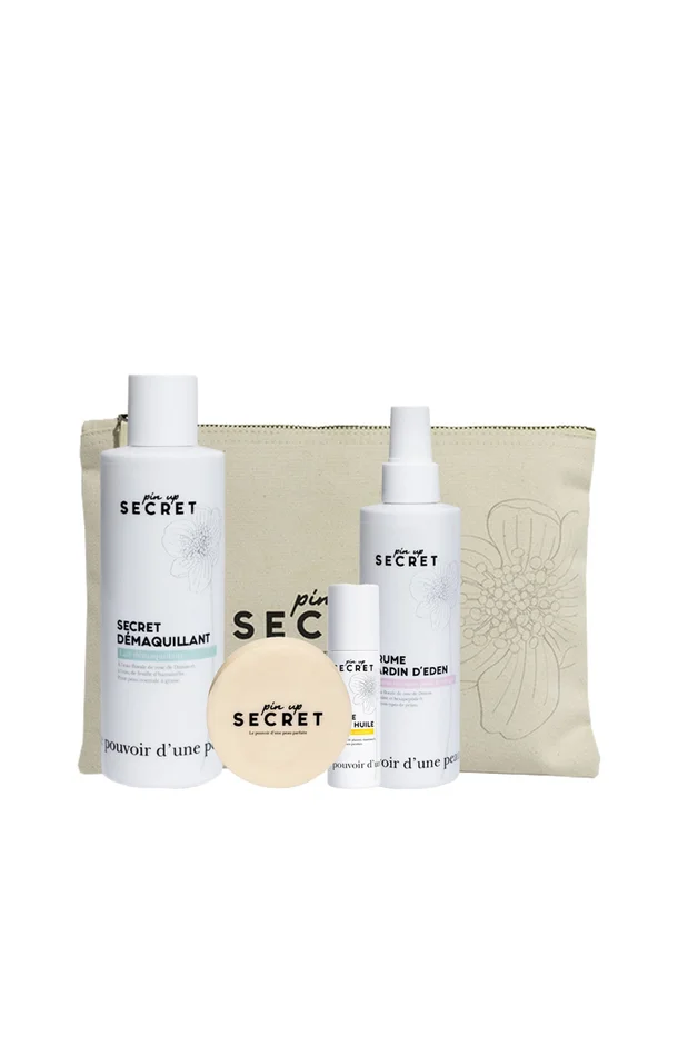 Routine soin complète avec pochette – Visage – 5 produits