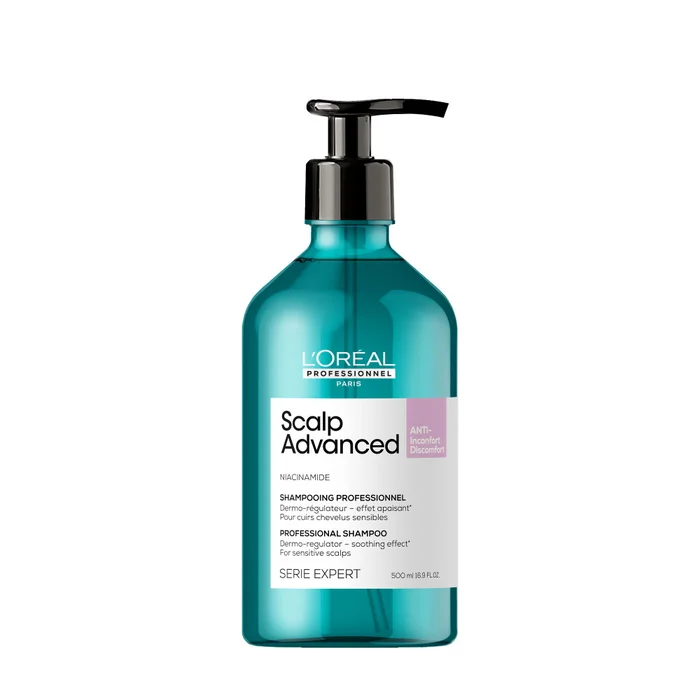 Série Expert Scalp Advanced Anti-Inconfort – Shampooing Dermo-Regulateur Effet Apaisant – Cuirs Chevelus Sensibles 500 ml