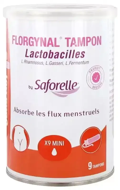 Saforelle Florgynal Compact Mini Boîte de 9 Tampons Avec Applicateur