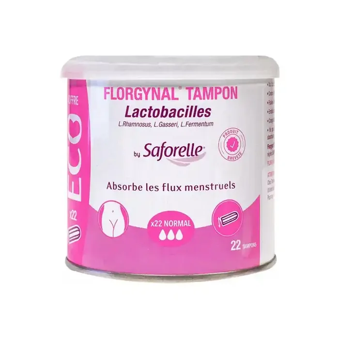 Saforelle Florgynal lactobacilles 22 tampons normal sans applicateur