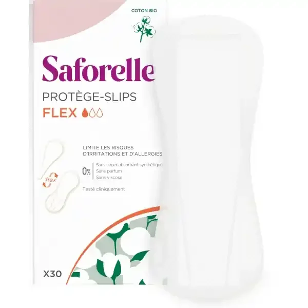 Saforelle Protège Slips Coton Bio Flex x 30