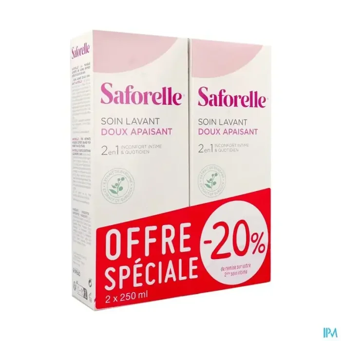 Saforelle soin lavant doux duo flacons 250ml x 2