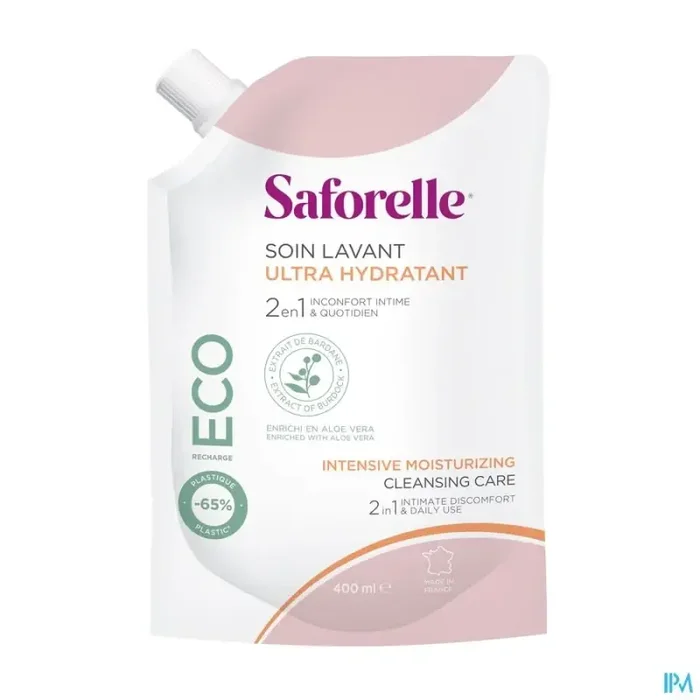 Saforelle soin lavant ultra hydratant eco recharge 400ml