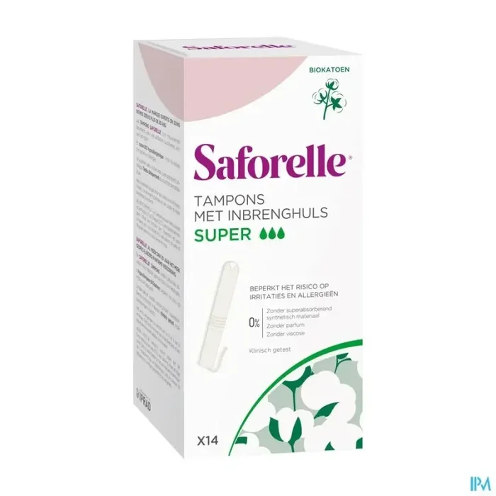 Saforelle tampon super avec applicateur boite de 14