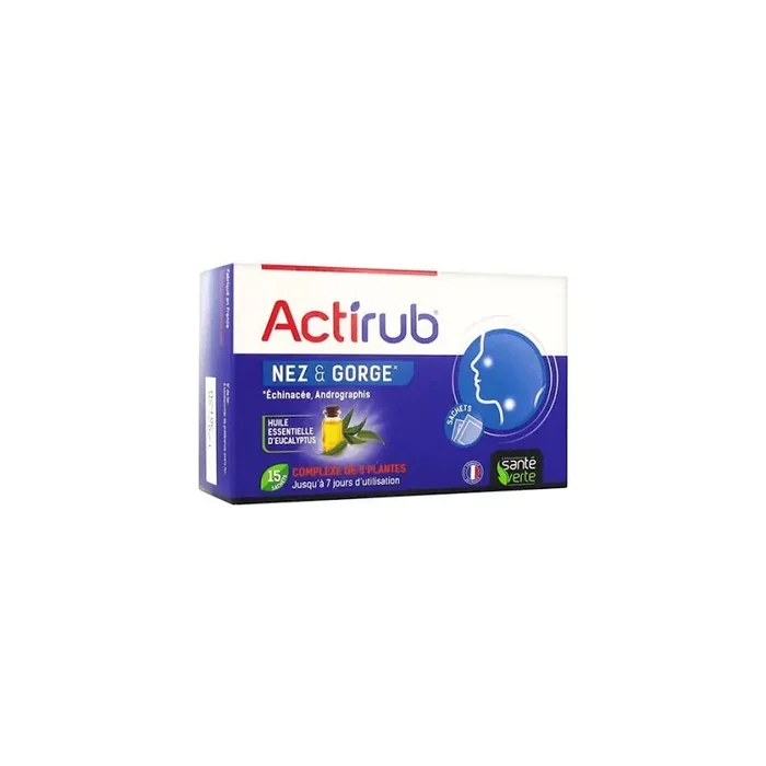 Sante verte actirub nez & gorge 15 sachets