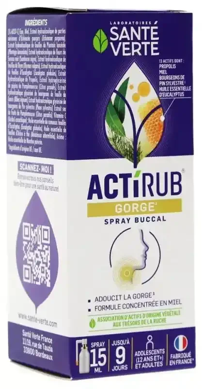 Santé Verte Actirub Spray Buccal 15 ml