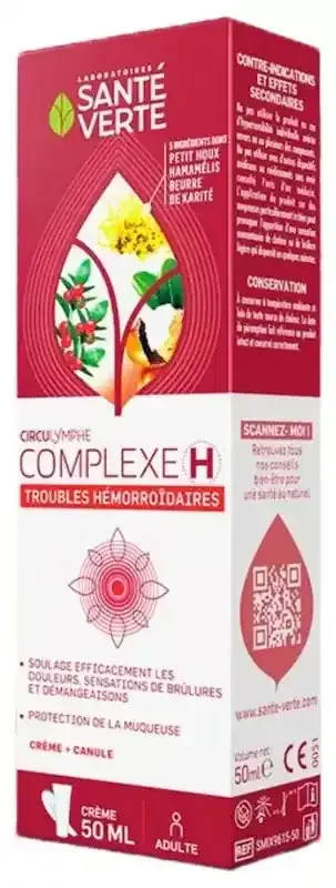 Santé Verte Circulymphe Complexe H Crème – Trouble Hémorroïdaires – 50 ml