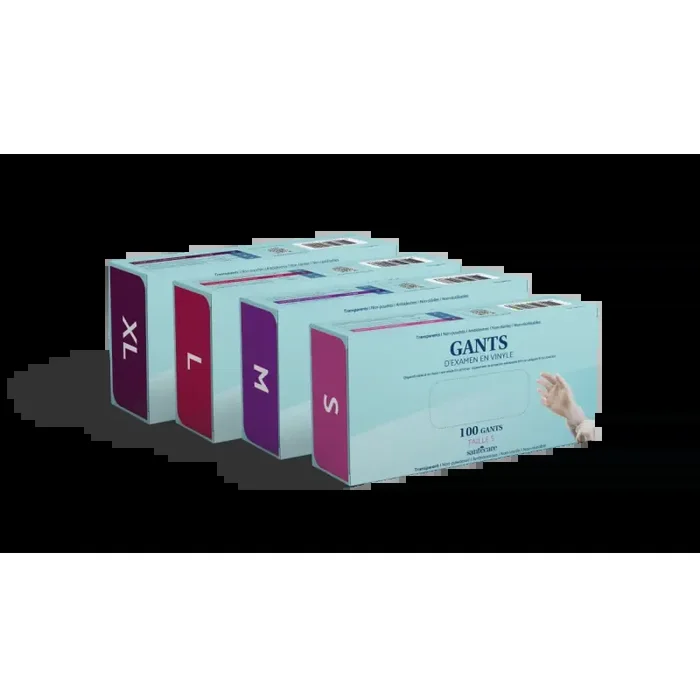 Santécare gant vinyle transparent non poudré M