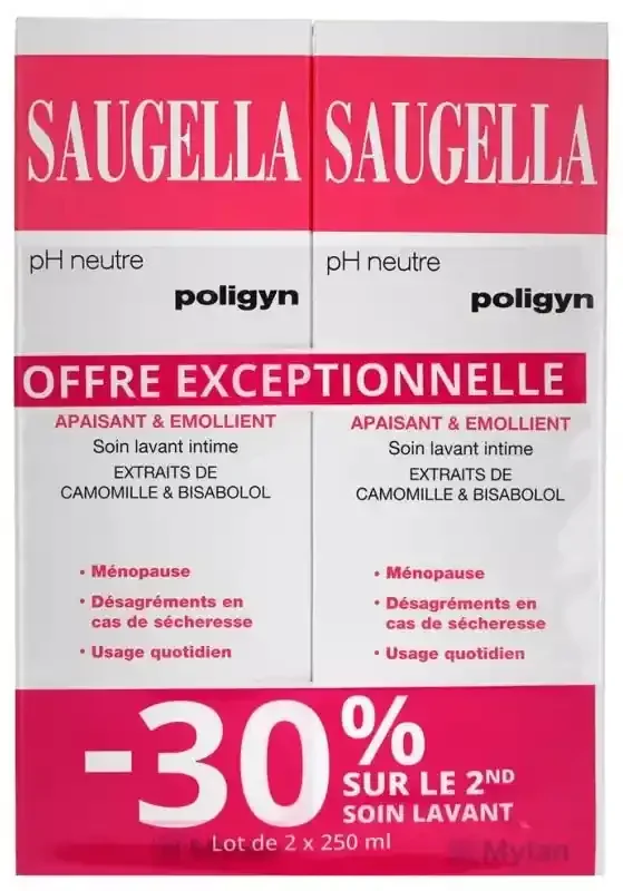 Saugella Poligyn 2 x 250 ml /-30% Sur le Second Flacon