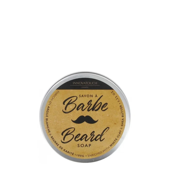 Savon à Barbe – Argile Blanche & Beurre de Karité 100g