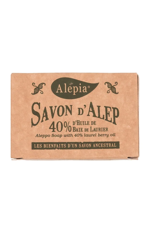 Savon d’Alep apaisant – 40% d’huile de baie de laurier – Visage, corps & cheveux – 200 g