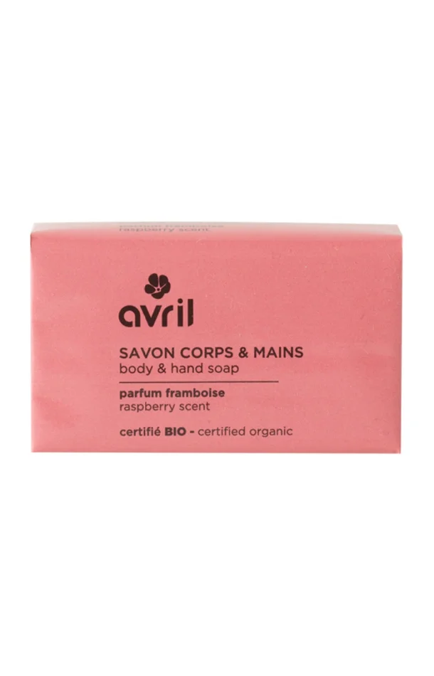 Savon solide bio – Framboise – Corps & mains – 100 g