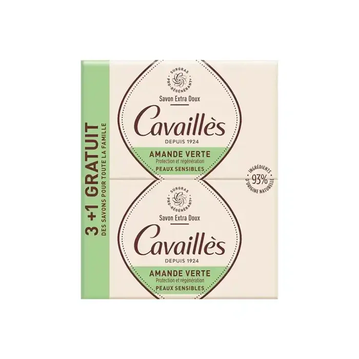 SAVON SURGRAS 250GR AMANDE VERTE 3+1 OFFERT ROGE CAVAILLES