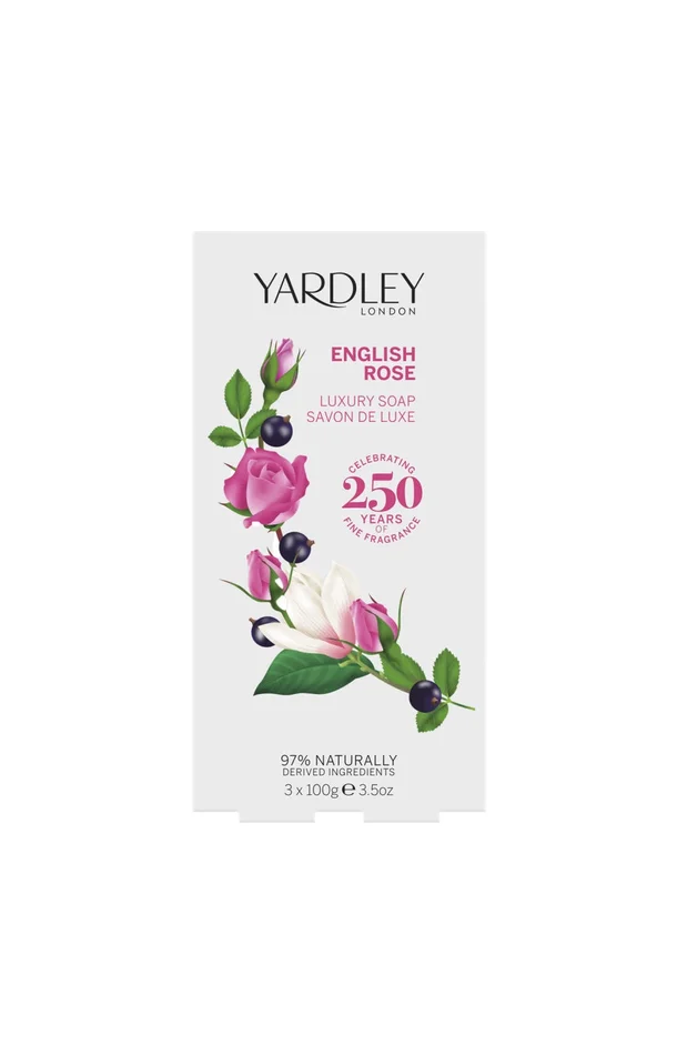 Savons solides – English Rose – 3 x 100 g