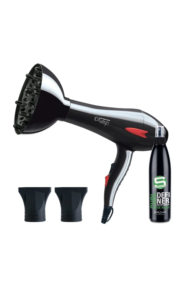 Sèche-cheveux diffuseur & soin révélateur de boucles – Cheveux ondulés à bouclés – 2 produits