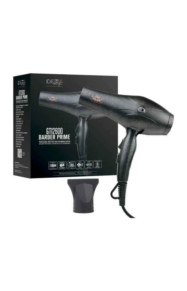 Sèche-cheveux professionnel – Barber Prime – 2300 W – Noir