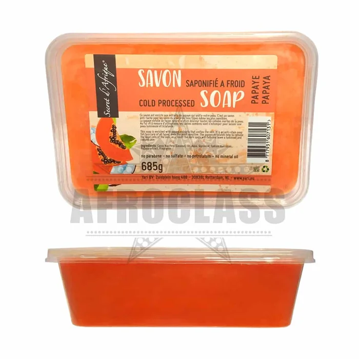 Secret d’Afrique Savon pressé à froid Papaye