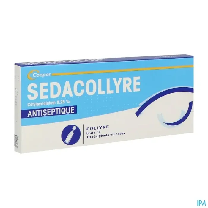 Sedacollyre cetylpyrid 0.025% collyre unid 0ml4 10