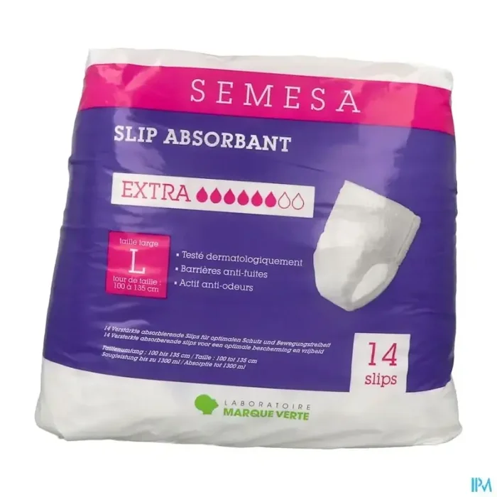 Semesa slip absorbants extra large sachet de 14