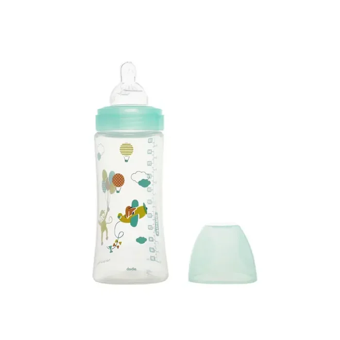 SENSATION + BIBERON ANTI COLIQUE 6 MOIS + VERT 330ML DODIE